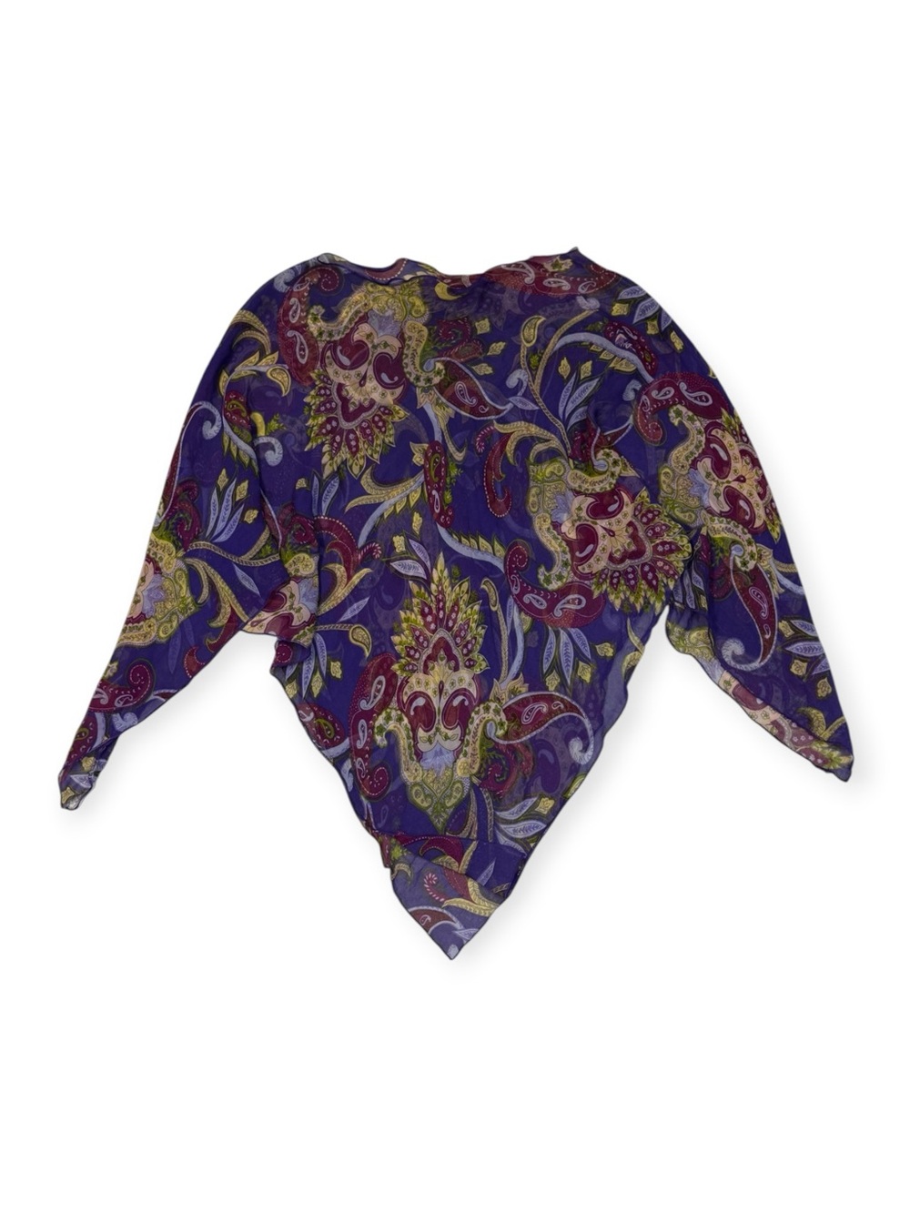 Vintage y2k Purple paisley print poncho